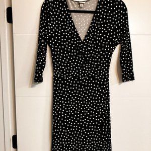 A New Day Polka Dot Faux Wrap Dress